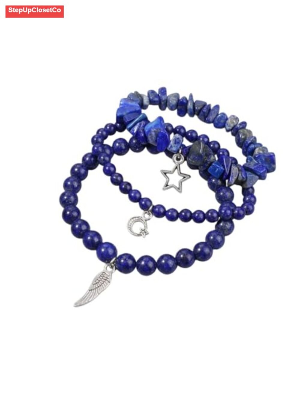 3-Piece Crystal Bracelet Set Boho Stretch Stacking Gemstone Jewelry